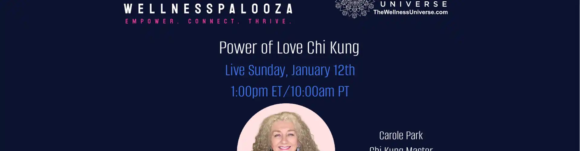 Wellnesspalooza 2025 Power of Love Chi Kung mit Carole Park